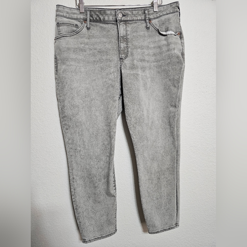 EXPRESS Curvy Skinny Mid Rise Gray women's Jeans 18R